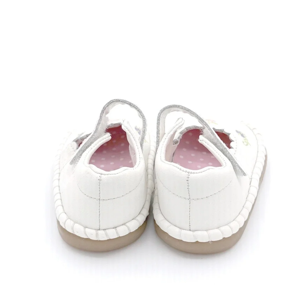 Teeny Toes Toddler Girls Size‎ 3 White Floral Mary Jane Shoes Casual Dressy